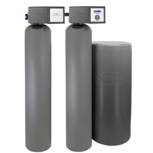 Twin water softener for residential